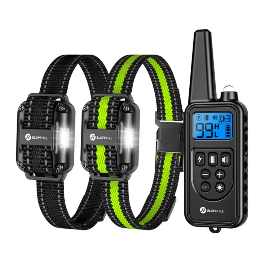 

Электронный ошейник для дрессировки собак 2-в-1 с мультирежимным пультом управления, перезаряжаемый, для контроля лая, без электрошока