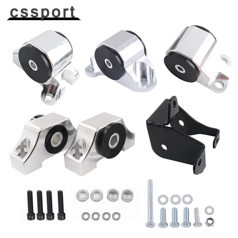 2 بولت محرك المحرك جبل عدة ل 96-00 سيفيك EK B16 B20 D16 B D كروم الخام