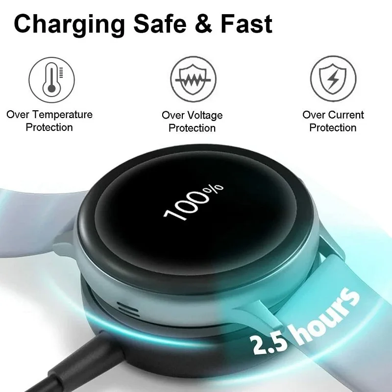 10PCS Charger Cable for Samsung Galaxy Watch 6/ 5/5Pro/4 Classic Active 2/1 Smartwatch Type-C Magnetic Wireless Charging Dock