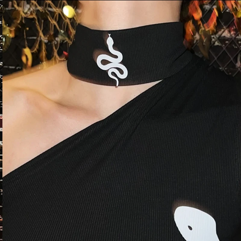 

Американский топ со змеиным принтом для джазовых уличных танцев, женский укороченный топ с лямкой и укороченным топом для похудения Pure Desire Street Sle Dancewear