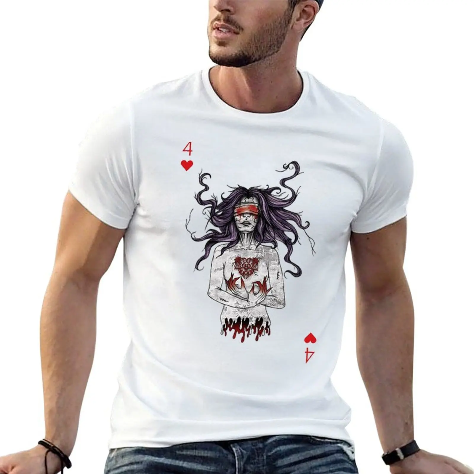 poker 4 T-Shirt man t shirt cotton cotton tshirt 100% T-Shirt