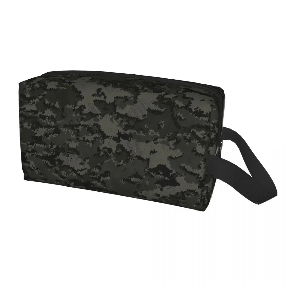 Custom Blackout Zulu Camouflage Travel Cosmetic Bag Women Camo Makeup Toiletry Organizer Ladies Beauty Storage Dopp Kit