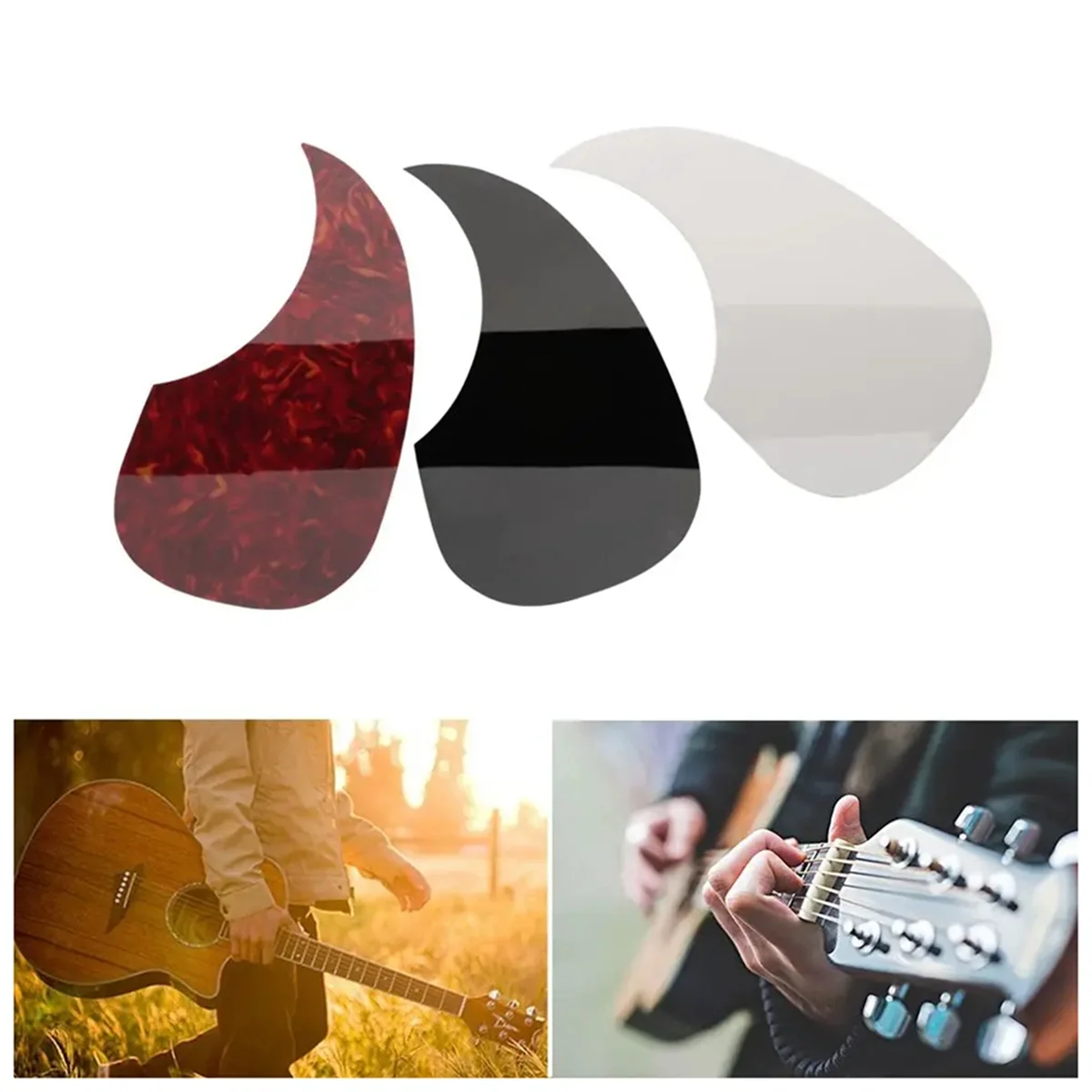 Acoustic Guitar Pickguard Pattern Decorated Self-Adhesive Pick Guard Sticker for Acoustic Guitar Accessories -B