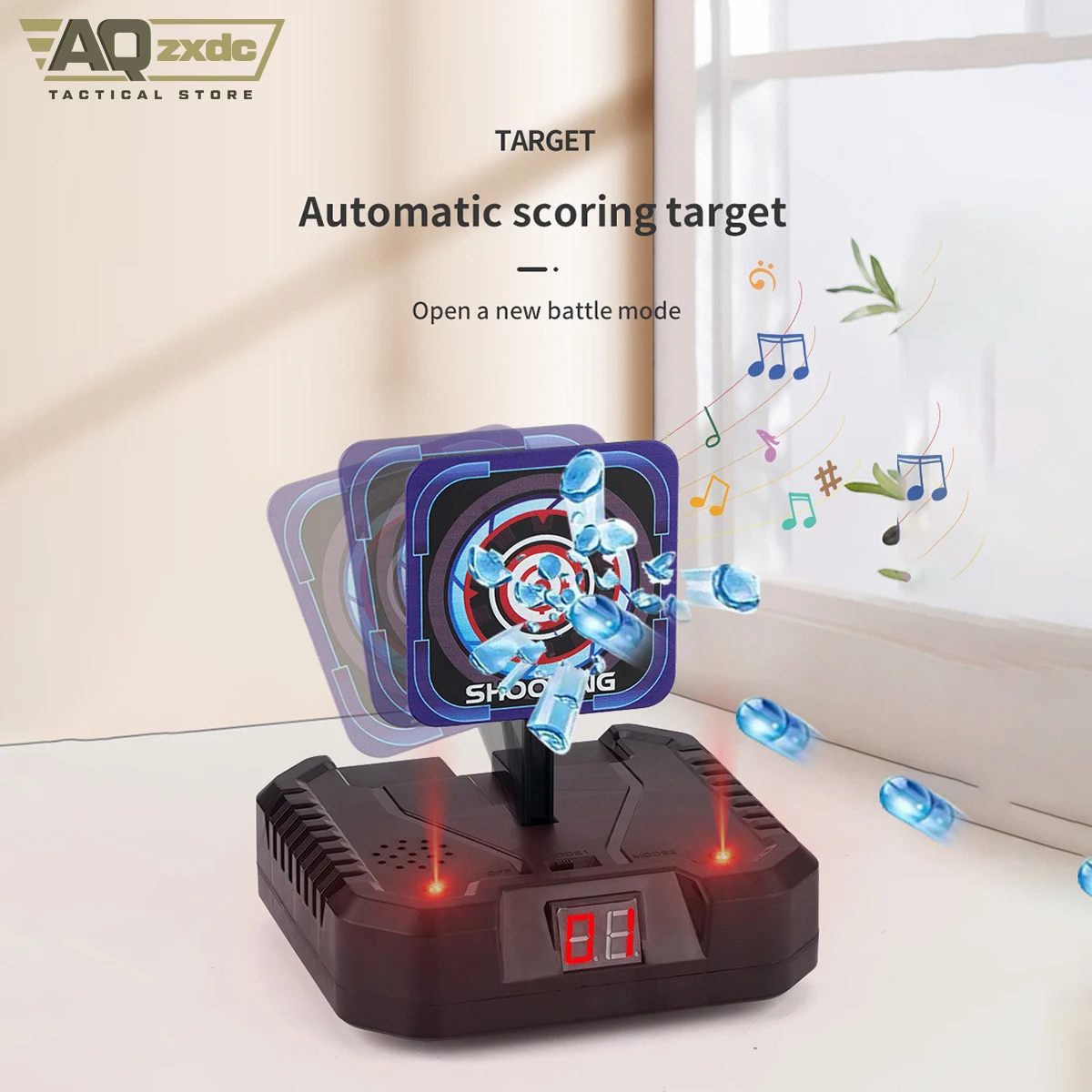 AQzxdc AirSoft Bullet Gun Gel Gun Electric Scoring Auto Reset Mobile Scoring Target Toy Gun Accessories For Shooting Target