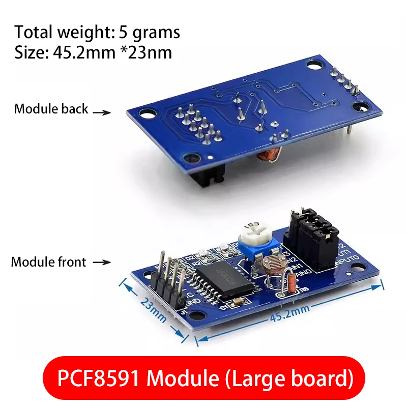 Moduł konwertera cyfrowo-analogowego PCF8591 AD/DA do pomiaru temperatury i oświetlenia dla Arduino