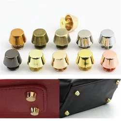 20sets Rose Gold Metal High Quality Leather Bag Handbag Purse Bottom Protecting Feet Nail Stud Belt Screwback Button Rivet Spike