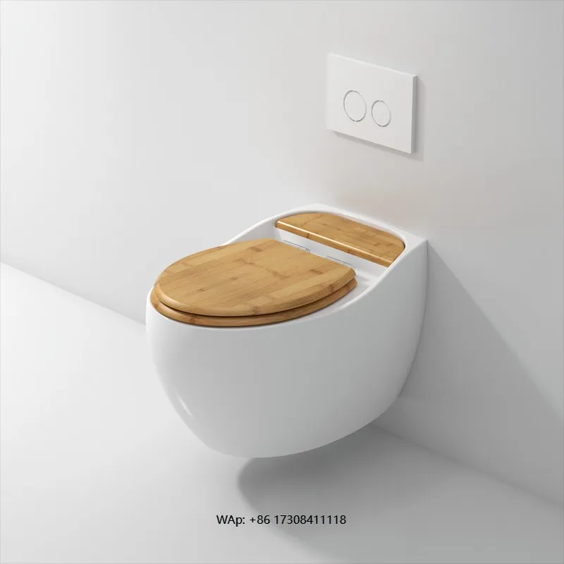 High Quality Bathroom Floating WC Wall Mounted Toilet Ceramic Elongated Water Closet Wall Hung Toilet for Hotel