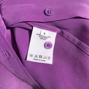 Birdtree 18mm 100% Seidenhemden Real Ice Women Crepe -Ärmel Langarm Doppeltaschen Bluse Frau Nova Office Office T36701qm Tops 8 Hauptverkäufe Seda Crepe Bluse - №4