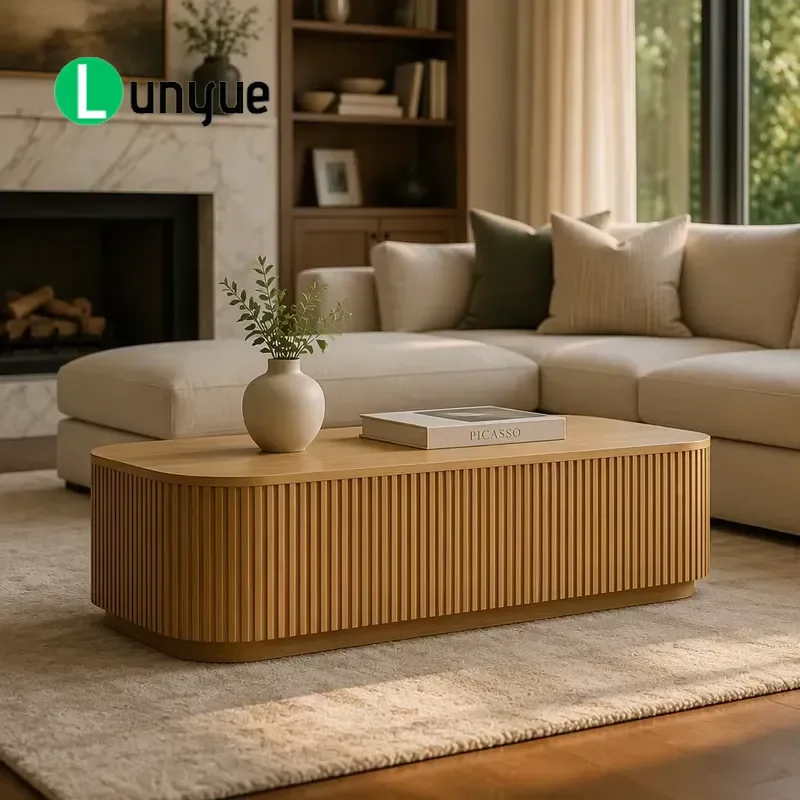 Solid Oak Coffee Table for Living Room Centerpiece Durable Wood Furniture Modern Home Decor Sturdy Design Easy Assembly