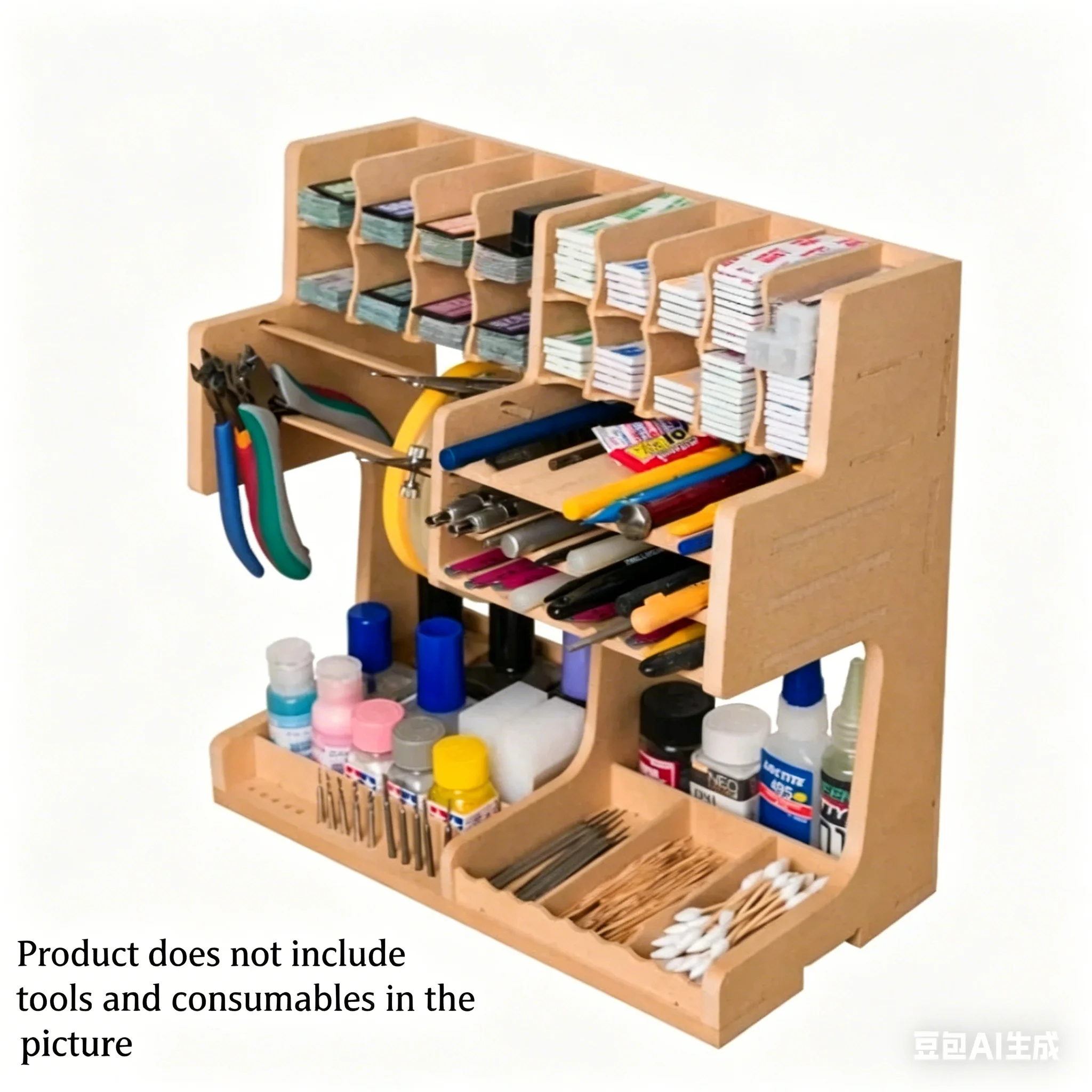 DIY model tool rack K1 model tool storage rack storage box wooden box hobby production