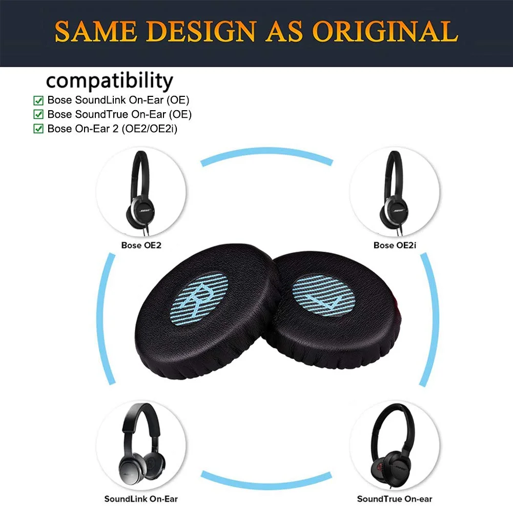 استبدال بطانة للأذن وسائد يفشل وسادات الأذن إصلاح أجزاء ل Bose OE OE1 OE2 OE2I على الأذن 2 SoundTrue على سماعات أذن سماعات