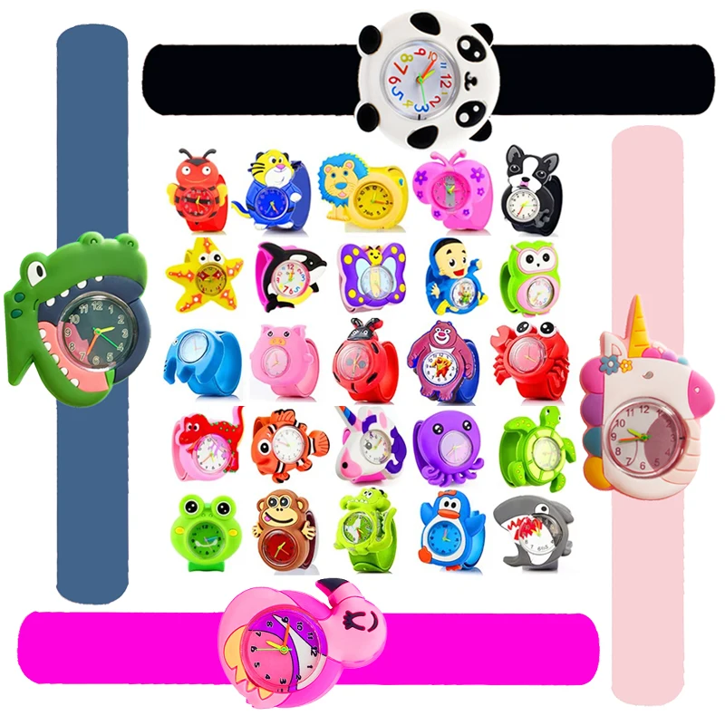 Kindergarten Party Event Gifts 1-15 Years Old Children Watches Baby Learn Time Toy Cartoon Kids Watches for Girls Boys Students