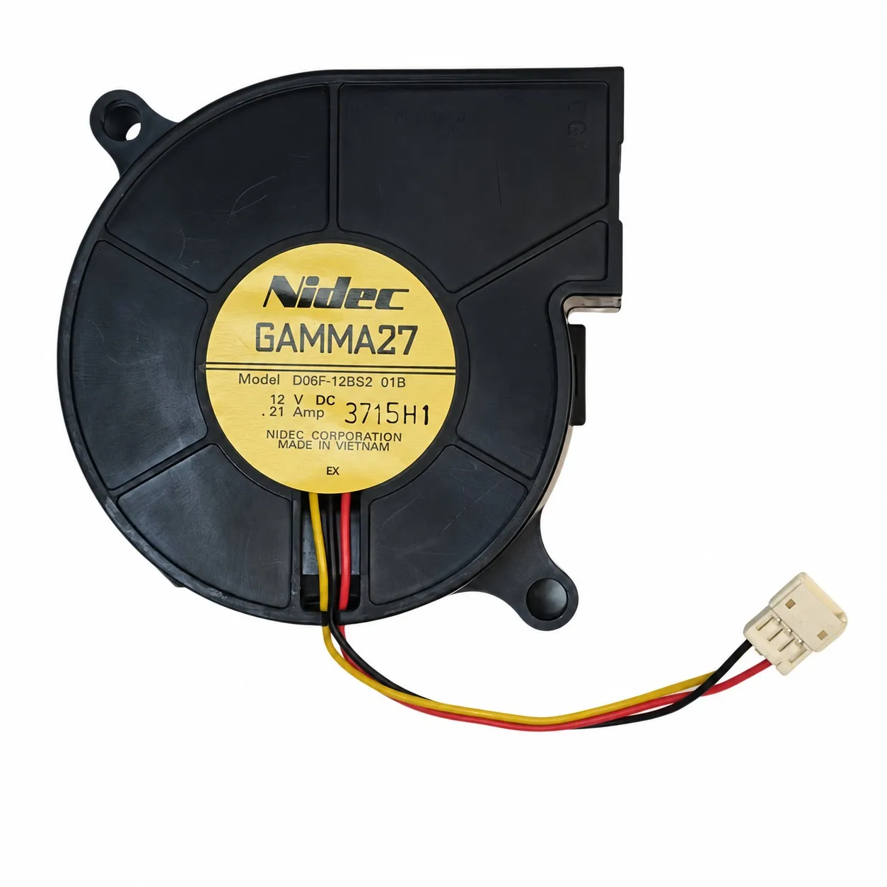 D06F-12BS2 Blower Fan 60x60x25mm 6025 12V 0.21A 4600RPM PWM Tachometer for Projector