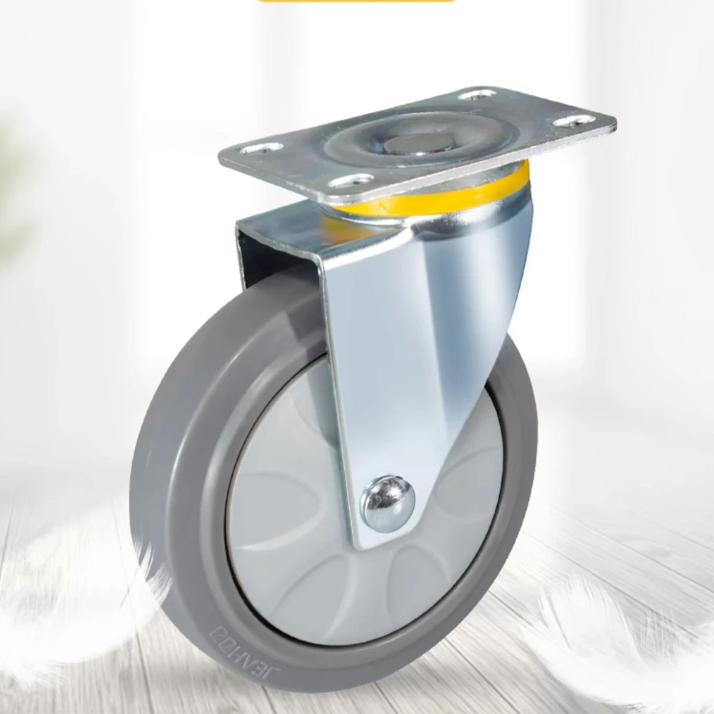 Universal Wheel Caster 4 Inch With Brake TPR 3 5 Inch Steering Directional Wheel Hand Trolley Cart Wheel