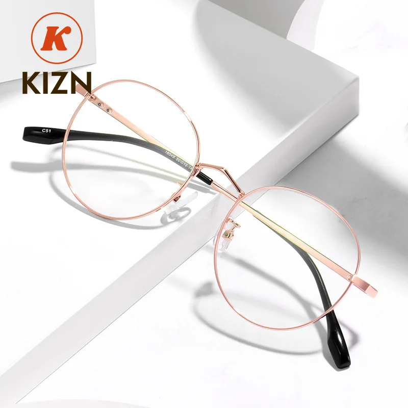 

Очки KIZN Retro Round Optical Prescriptionx: Женские и мужские прогрессивные очки для чтения с защитой от синего света, для коррекции близорукости