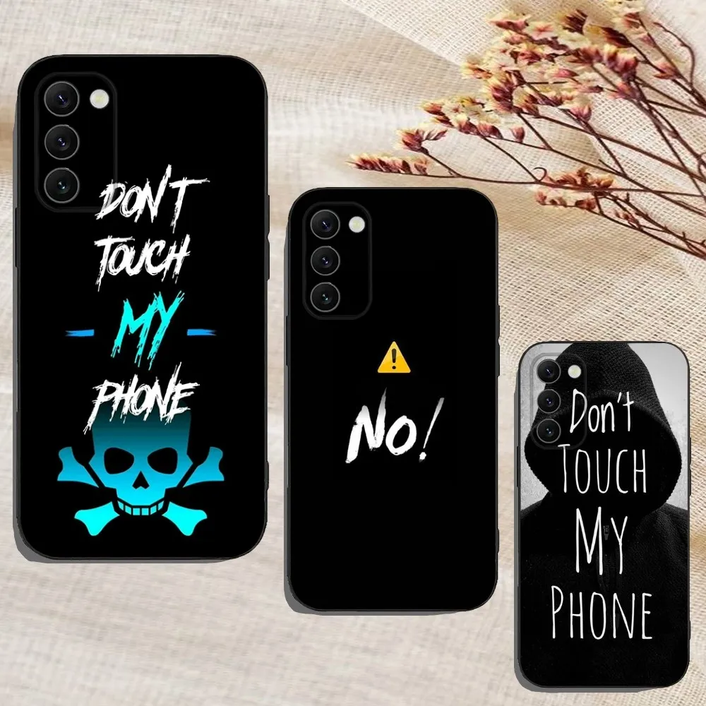 

Dont Touch My Angry Phone Case For Samsung Galaxy A13,A21s,A22,A31,A32,A52,A53,A71,A80,A91 Soft Black Cover