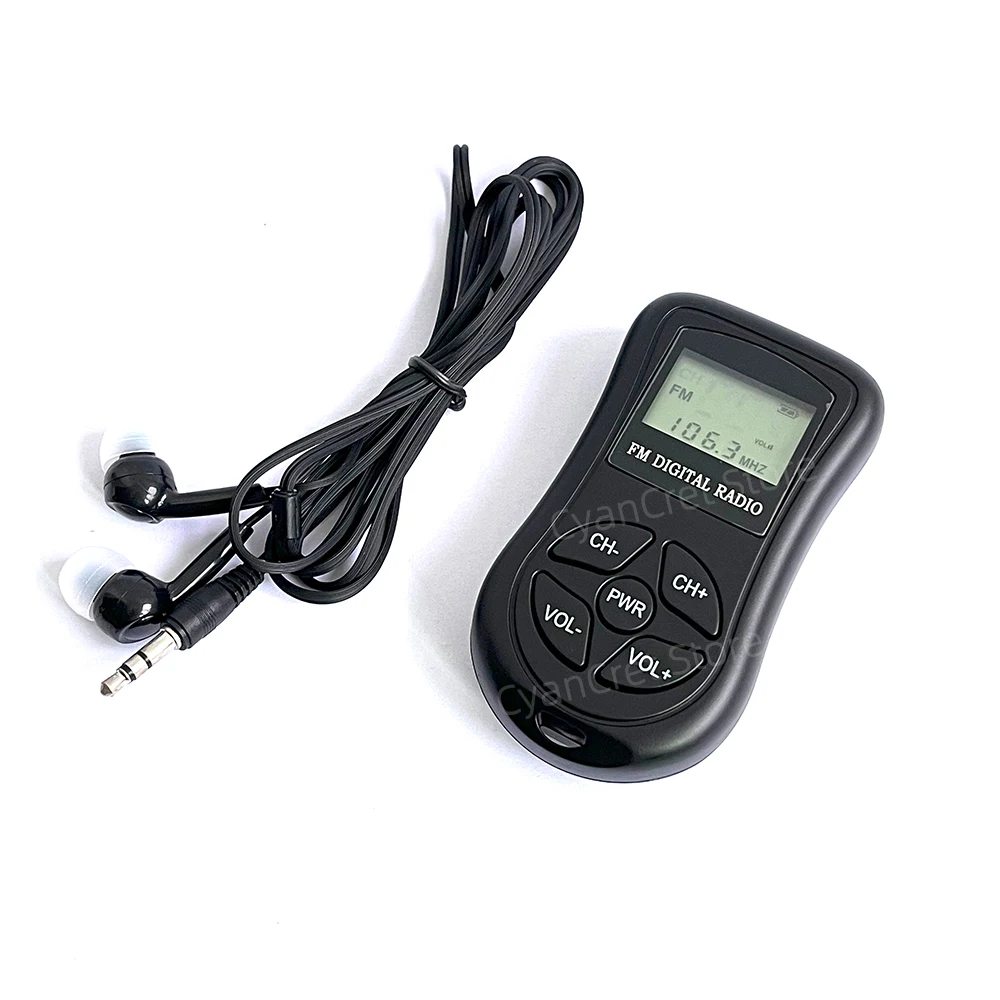 Portable Radio Mini Pocket FM DSP Digital Display Stereo LCD Screen High Sensitivity FM Receiver for conference Rehearsal