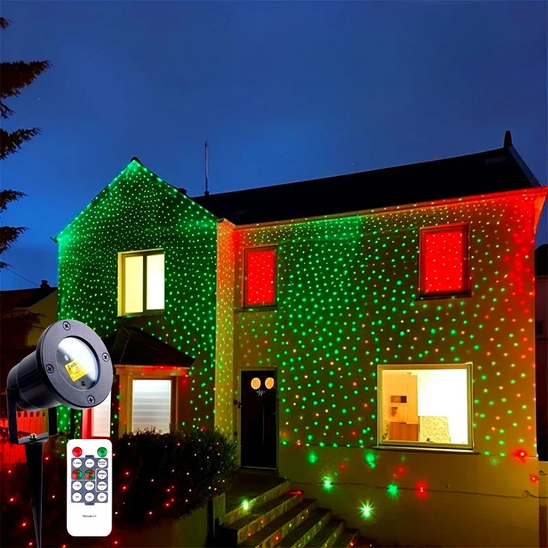 Luces de escenario al aire libre, rayo láser remoto LED, controlador Dmx a prueba de agua, luz de jardín en casa, lámpara de césped de inserción de Halloween