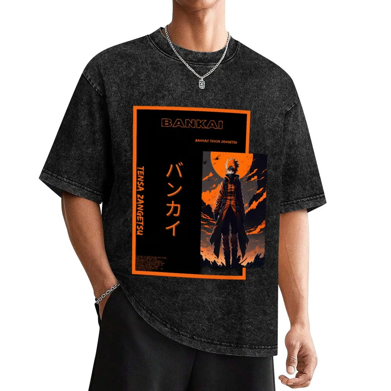 

Ichigo bankai (bleach) T-Shirt korean fashion sports fans man clothes vintage clothes mens graphic t-shirts