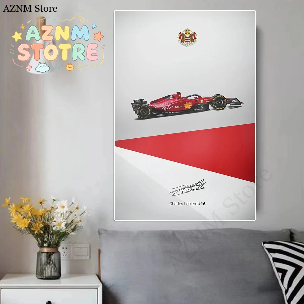 Formula Grand Prix Winner Leclerc Racing Poster Supercar Oil Painting On Canvas Print Wall Art Hd Pictures Home Decor No Fram