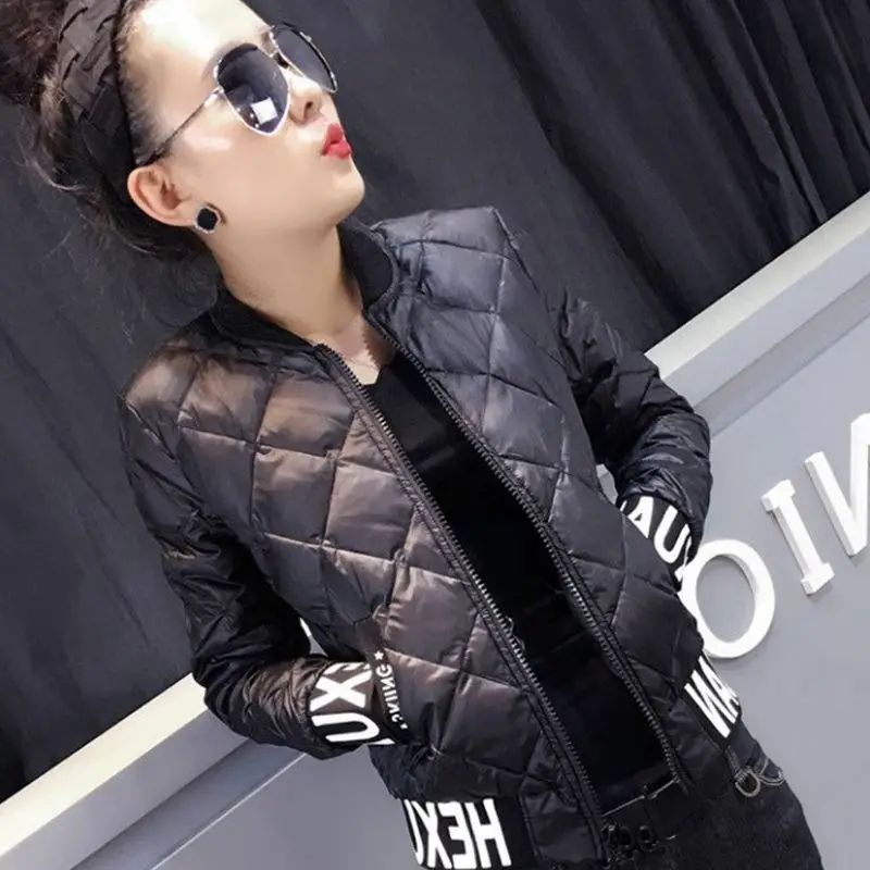 

Down Cotton Jacket Autumn and Winter Padded Women's Korean Fashion Lightweight Parka Casual Loose Short E65