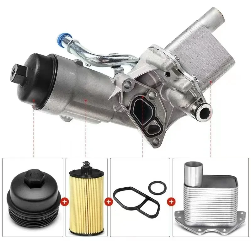 

55566784 Engine Oil Cooler Assembly For Chevrolet Cruze Sonic Trax Buick Encore Vauxhall Zafira Opel MOKKA Astra Corsa 1.4L