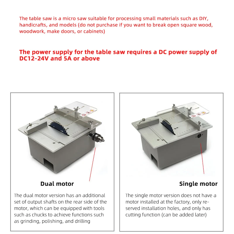 Mini Table Saw, Multifunctional Electric Saws, Precision Micro Household Cutting Machine, Small Woodworking Electric Saw