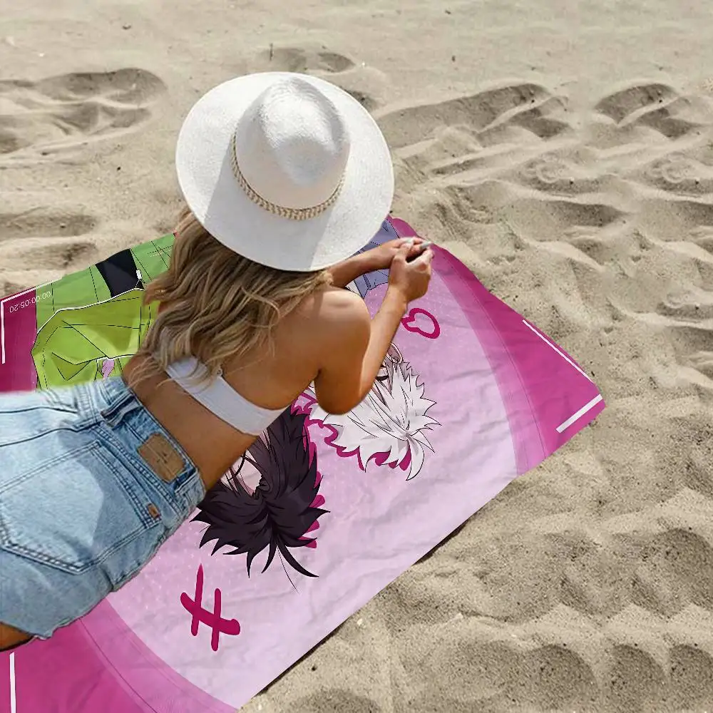 Hot Anime L-link Click Anime Beach Swimming Towel Soft Absorbent Washcloth Children's Gifts for Kids Travel Camping Gym