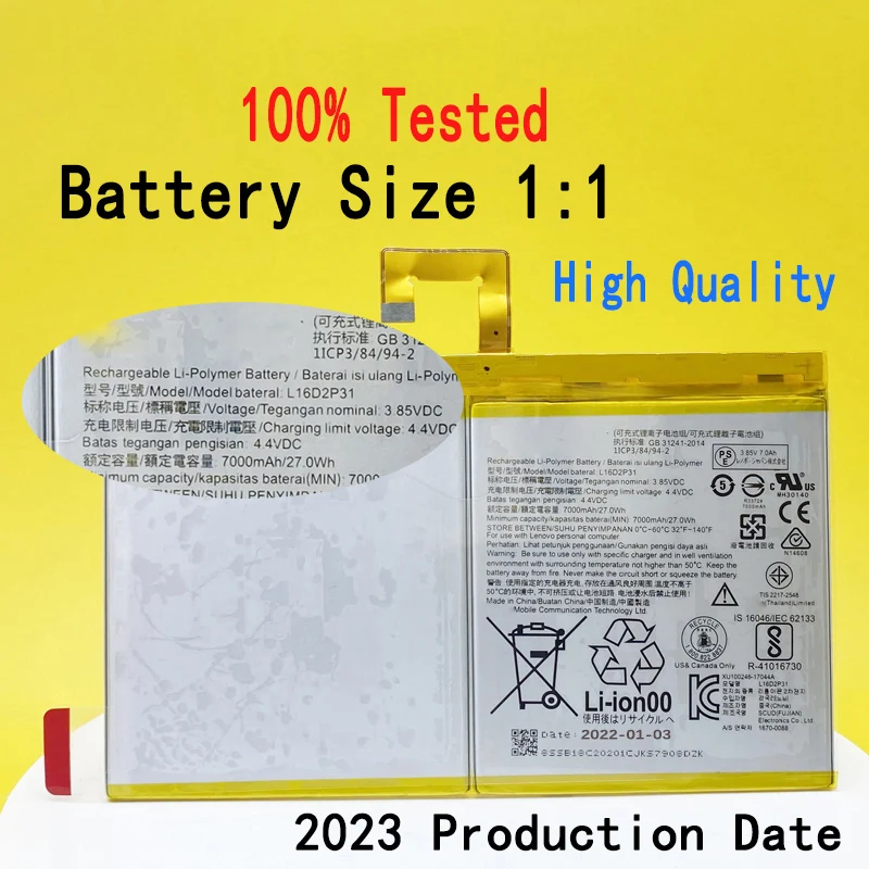 NEW Battery L16D2P31 For Lenovo TAB4 10 /TB-X304F/TB-X304L/TAB4 10 REL/TB-X504F/TB-X504L TAB4 10 Plus/TB-X704 Tablet