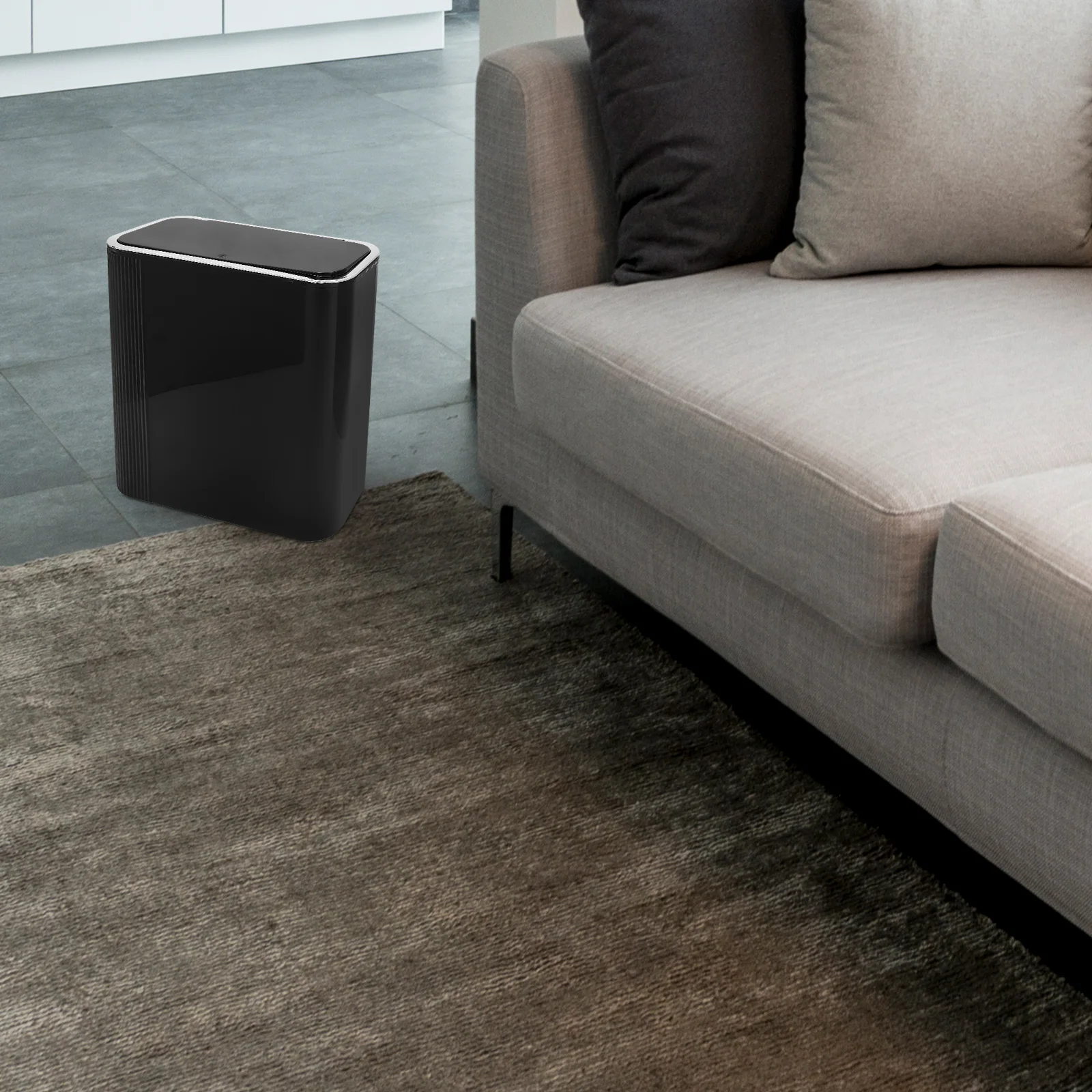 

Bathroom Trash Can with Lid Mirrored Trashcan Light Luxury Trashcans for Bathrooms Garbage