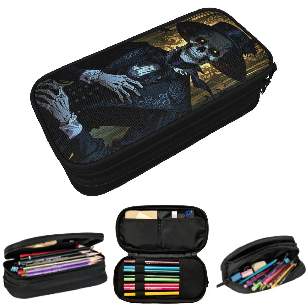 

Skeleton Wearing Tailcoat Clothing Pencil Case for Students School Pen Box Pencil Bag Stationery Supplies Pen Holder Bag