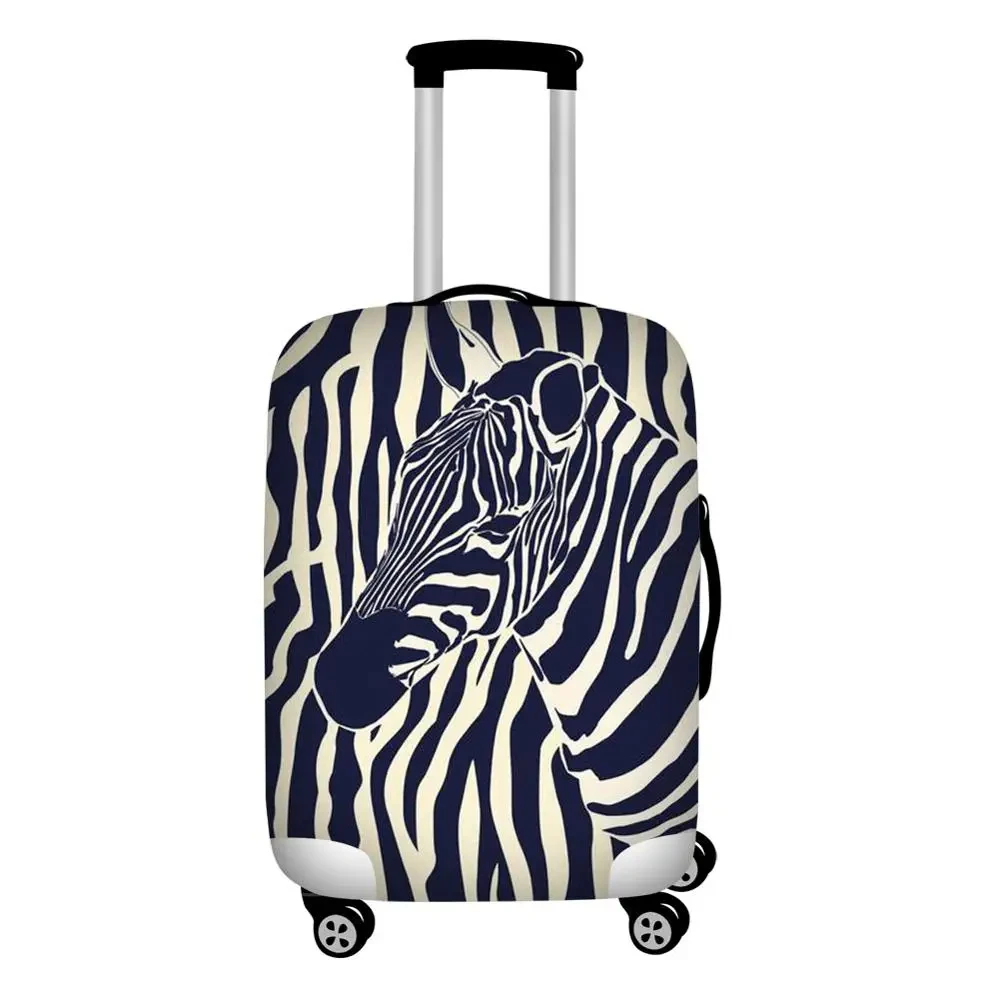 Foldable Zebra Stripes Print Luggage Protective Dust Cover Anti-scratch 18-32 Inch Suitcase Covers To Luggage Set Stretchable