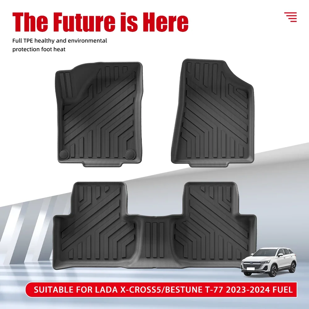 Easy Clean Car Mats TPE 3D Fuel Car Floor Mat For LADA X-Cross5/BESTUNE T-77 2023-2024