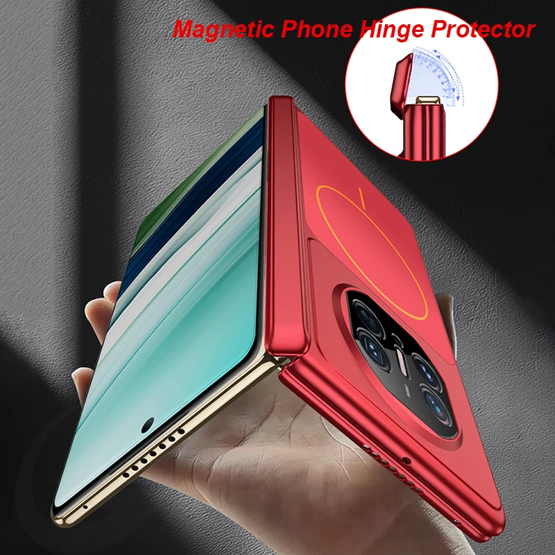 Magnetic Hinge Frosted Case For Huawei Mate X3 X5 X6 Only Back For Magsafe Wireless Charge Plastic Cover For Huawei Mate X6 Case view 3