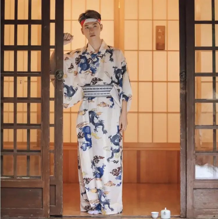 الخريف الشتاء اليابانية القياسية كيمونو الذكور التقليدية الساموراي شهم دعوى Longyun بدلة رسمية المضادة للتجاعيد الملابس