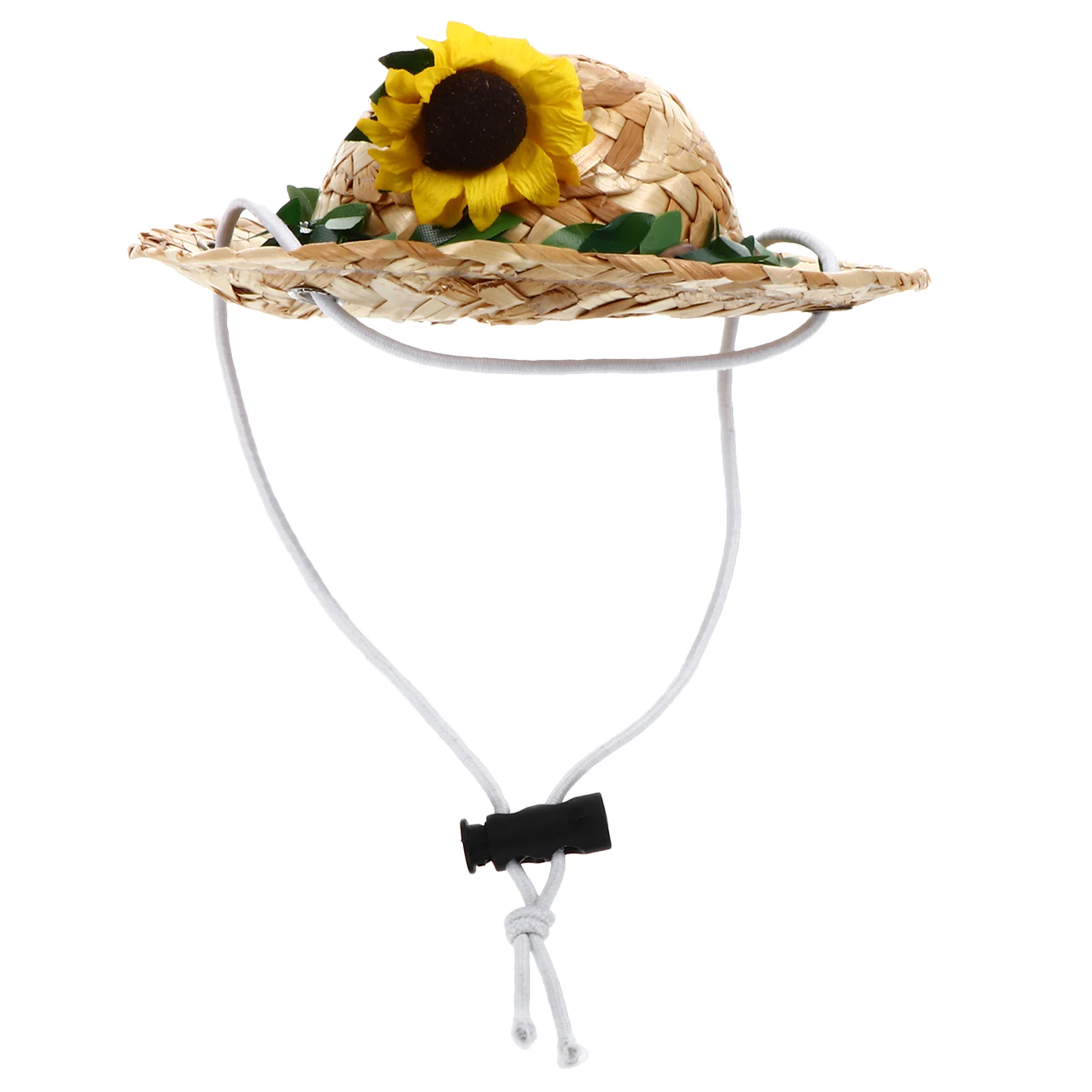 

1pc Pet Photo Props Hat Small Straw Sombrero for Dogs Cats S Cute Sunflower Cap Adjustable Pet Supplies Dog Hats S Size
