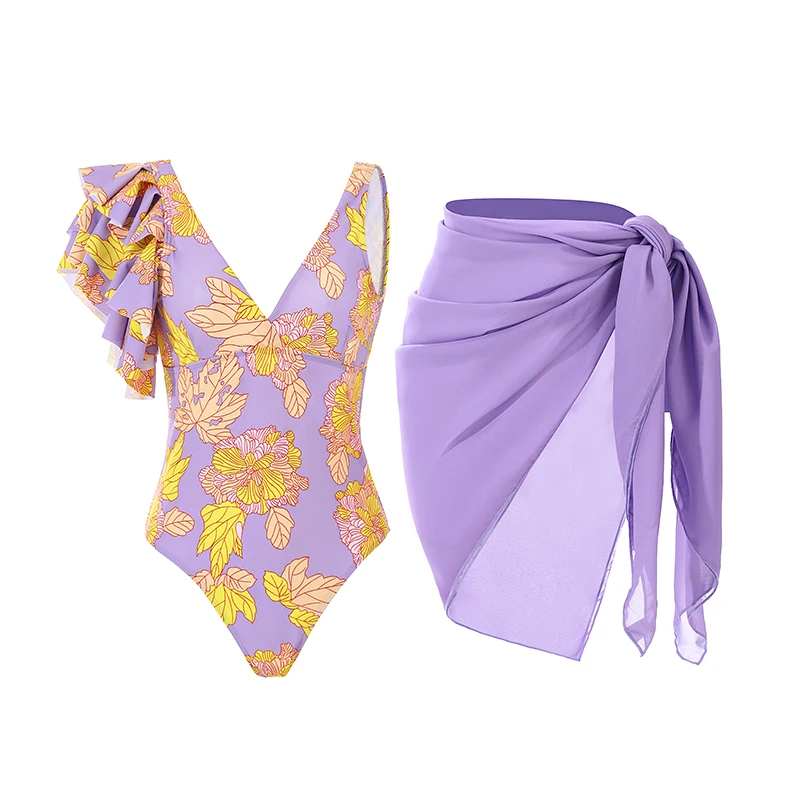 

Sexy Push Up Bikini 2025 Women Swimsuit Female Swimwear Bikinis Set Brazilian Monokini Ruffle Beach Bathing Suit Skirt Biquini