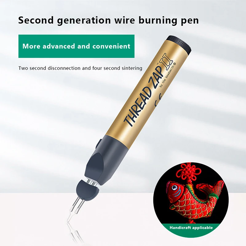 1PCS Burning Line Pen for Burner Battery Operated Trim Burn and Melt Thread Electric Soldering Iron Fast Welding Crayon
