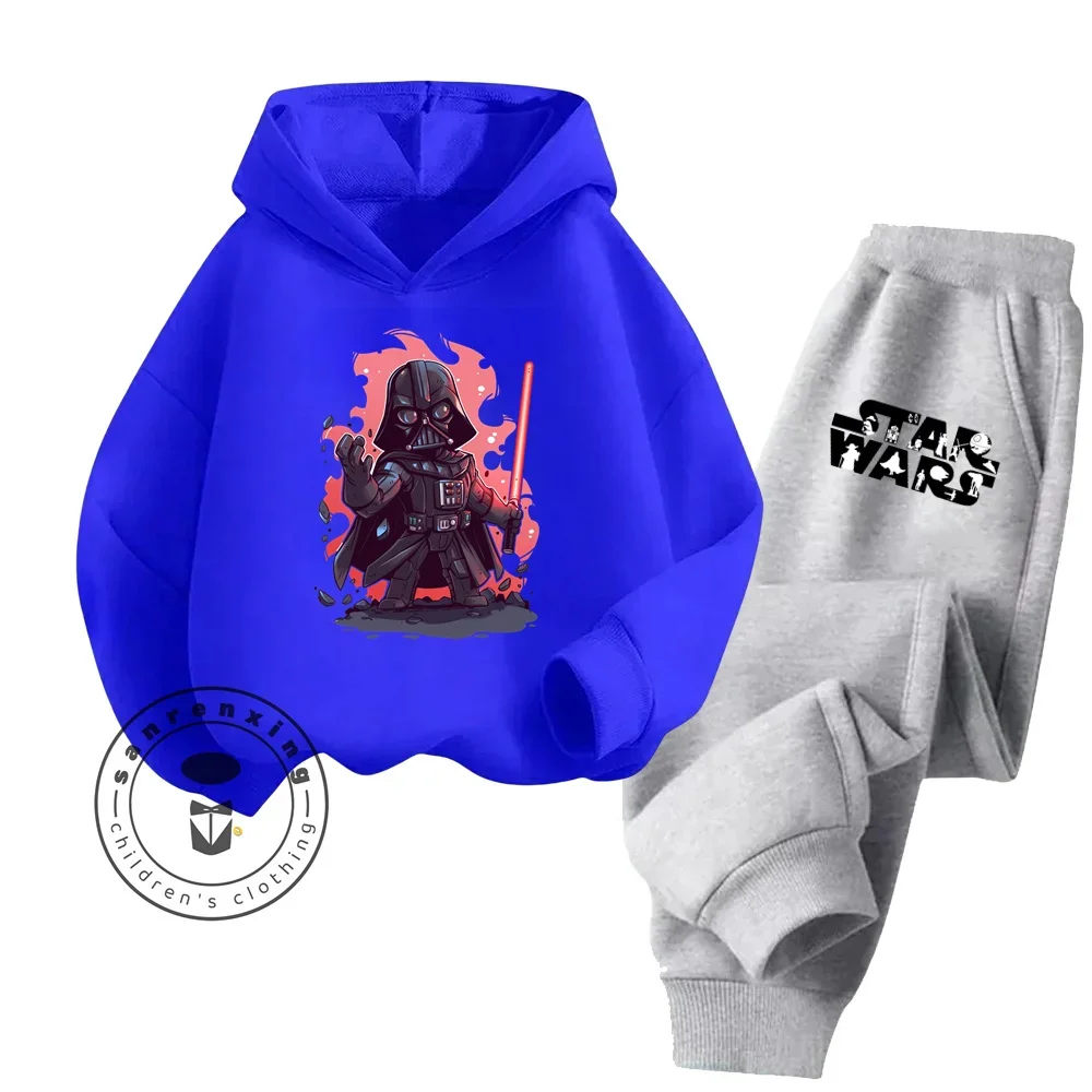 Cartoon Star Wars Kids\' Fashion Fresh and Trendy Sets with Vibrant Cartoon Styles Children\'s Niche Design Spring Fall Hoodie Set