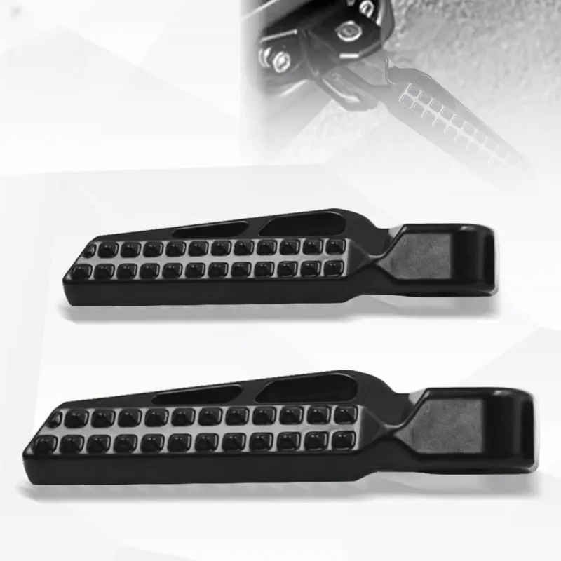 Motorcycle Rear Footrest Motorcycle Motorcycle Pedals Black Motorcycle Footrest Textured Grip Left And Right Set