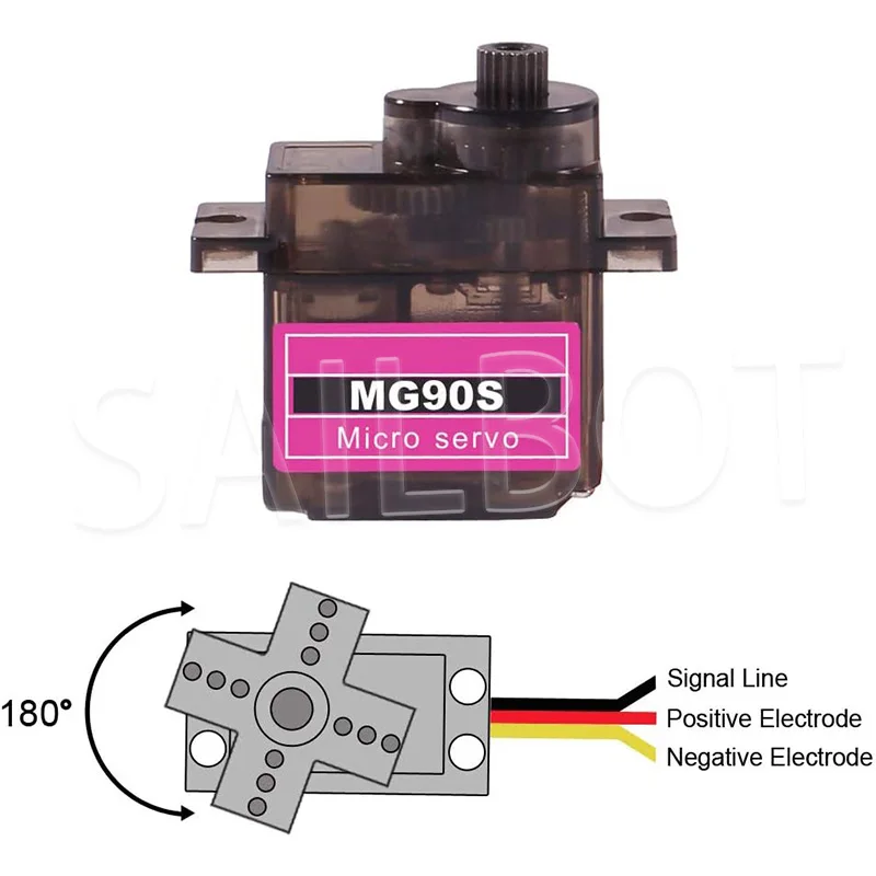 1-10 pces mg90s micro servo motor metal engrenagem analógico rc servo motor 180 para mini carro avião helicóptero arduino robô