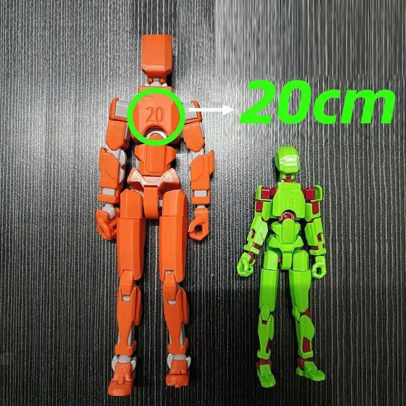 20cm Dummy 13 Figures Toys Lucky 13 Multi-Jointed Movable Robot 3D Printed Action Figures Decompression Tools Toys For Boys Gift