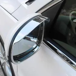 ABS Chrome Rearview Mirror Rain Eyebrow Sunny Visor Cover Auto Products Refit Accessories For VW Tiguan MK1 2009-2016