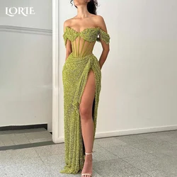 LORIE Formal Evening Dress Saudi Party Dress Prom Dress Sparkly Corset Evening Dress Sequins Party Gown Cocktail Club Customized