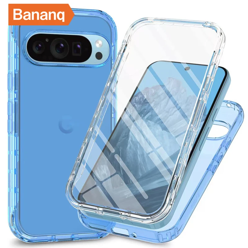 

Bananq 360 Highly Clear Gradient Color All Inclusive Cover For Google Pixel 9 Shockproof Phone Case For Google Pixel 9 Pro XL