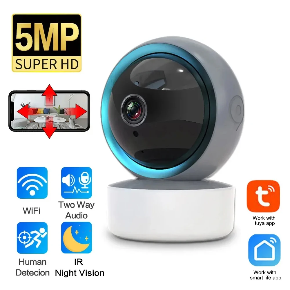 

Tuya WIFI PTZ-камера 1080P HD Крытая радионяня Умный дом Беспроводное ночное видение P2P IP-камеры видеонаблюдения