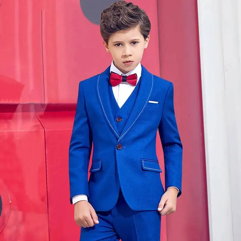 Boys' Suit Set Children's Halloween Mini Suit Boys' Flower Girl Dress Jacket Hosting Piano Performance Costume British Suit