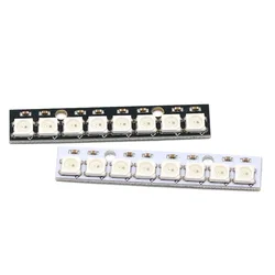 8 bitów WS2812 RGB Stick LED 8 X 2812B 5050 kolorowy RGB modułu LED wbudowane sterowniki do Ardu Raspber Pi ESP32