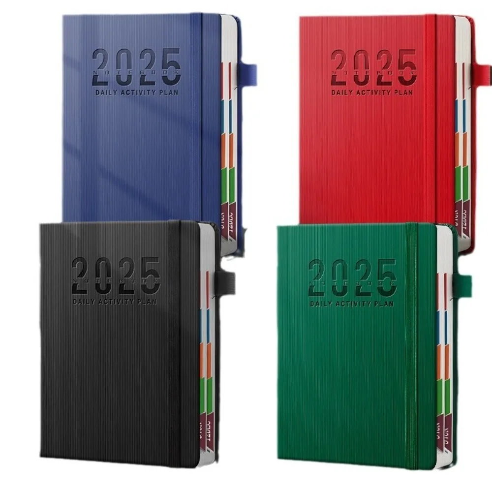 الانضباط الذاتي 2025 جدول مخطط المفكرة للقيام قائمة 12 شهرا 365 يوم دفتر الوقت المنظم تدوين الملاحظات 2025 a5 دفتر