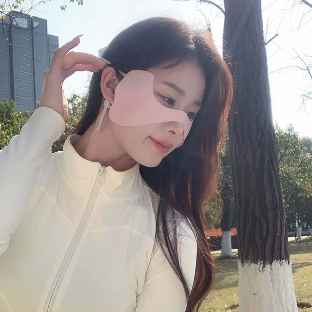 

Солнцезащитный крем, шарф для лица, ледяная шелковая солнцезащитная маска, нейлоновая дышащая летняя маска для лица, защита глаз, одноцветная маска для лица Gini